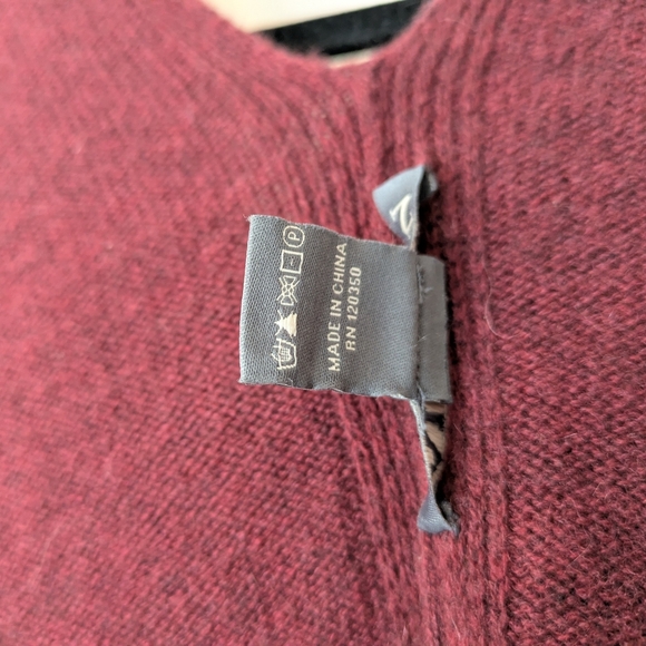 NWT Alashan Cashmere 100% Cashmere Dress Topper - Paprika (Burgundy) - Picture 5 of 9